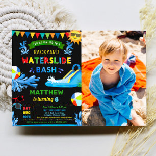 Invitación Foto de fiesta de cumpleaños de verano de Watersli