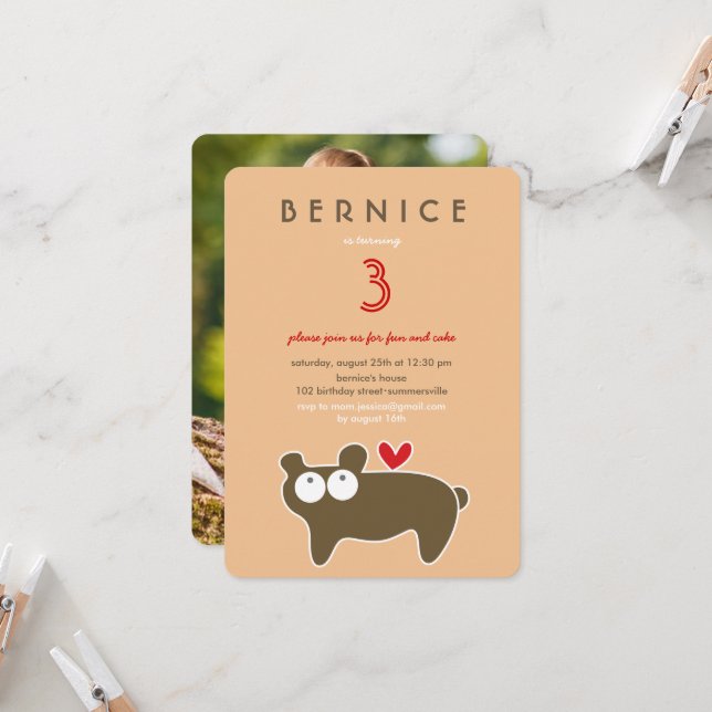 Invitación Foto de fiesta de cumpleaños del Personalizado Bro