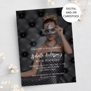 Invitación Foto de fiesta de cumpleaños moderna