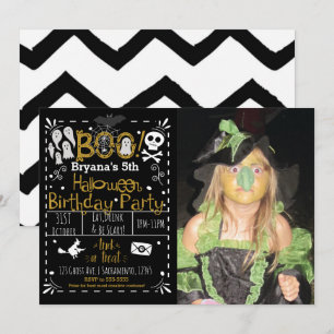 Invitación Foto de fiesta de cumpleaños moderna y caprichosa