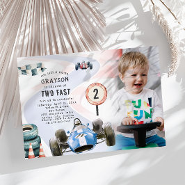 Invitación Foto de fiesta de cumpleaños número 2 con tema de