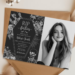 Invitación Foto de fiesta de cumpleaños número 50 de Floral S