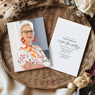 Invitación Foto de fiesta de cumpleaños número 75 con guión s
