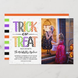 Invitación Foto de Fiesta de disfraces de Halloween para truc