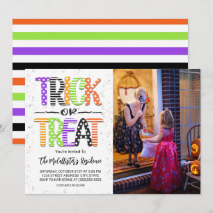 Invitación Foto de Fiesta de disfraces de Halloween para truc