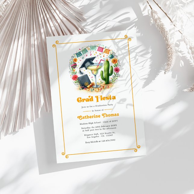 Invitación Foto de Fiesta de Graduación (Fiesta Graduation Party Photo Invitation)