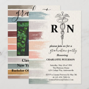 Invitación Foto de fiesta de graduación de enfermera abstract