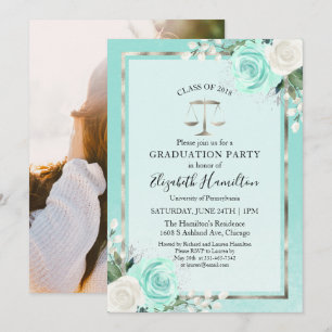 Invitación Foto de fiesta de graduación de la facultad de der