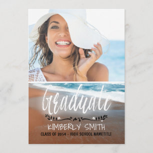 Invitación Foto de fiesta de graduación de playa