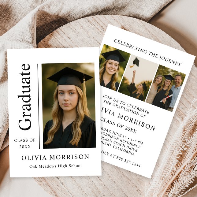 Invitación Foto de fiesta de graduación moderna (Subido por el creador)