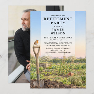Invitación Foto de fiesta de jubilación de jardinería