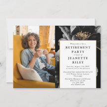 Foto de fiesta de jubilación floral moderna elegan