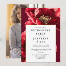 Foto de fiesta de jubilación floral moderna elegan
