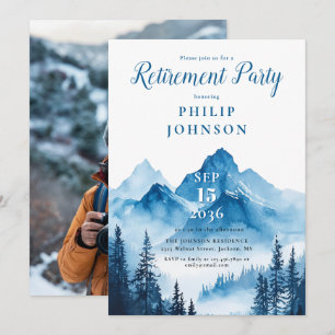 Invitación Foto de Fiesta de jubilaciones de las montañas rus