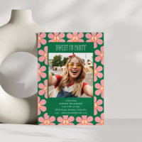 Foto de fiesta Retro Flower Peace rosa verde Sweet