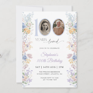 Invitación Foto de flor salvaje de primavera, cumpleaños núme