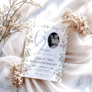 Invitación Foto de Flor Silvestre 60 Aniversario