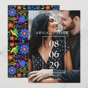 Invitación Foto de Flores Mexicanas Save The Date