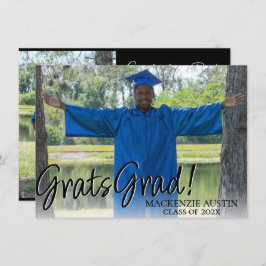 Invitación Foto de graduación 2 | Sofisticado Keepsake de oro