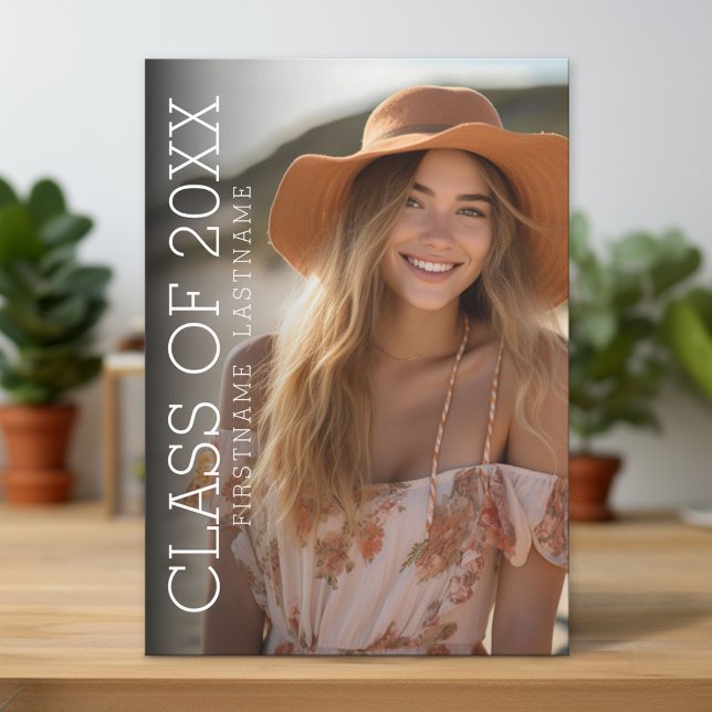 Invitación Foto de graduación - Clase de Fiesta de grado de c (Custom Graduation Announcement and Invitation)