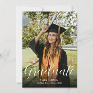 Invitación Foto de Graduación Completa de Posgrado