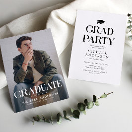Invitación Foto de graduación con superposición polvorienta m