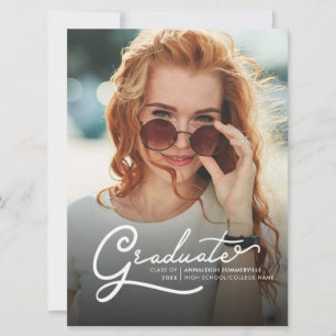 Invitación Foto de graduación de 2022 para fiesta de graduaci