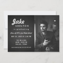 Invitación Foto de graduación de Chalkboard de época