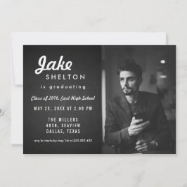 Invitación Foto de graduación de Chalkboard de época