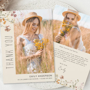 Invitación Foto de graduación de Flor Silvestre