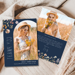 Invitación Foto de graduación de Flor Silvestre