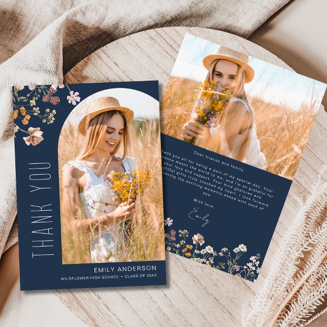 Invitación Foto de graduación de Flor Silvestre (Subido por el creador)