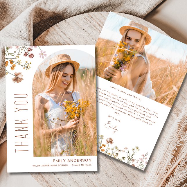 Invitación Foto de graduación de Flor Silvestre (Subido por el creador)