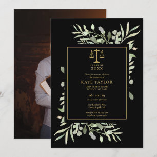 Invitación Foto de graduación de la facultad de derecho con f