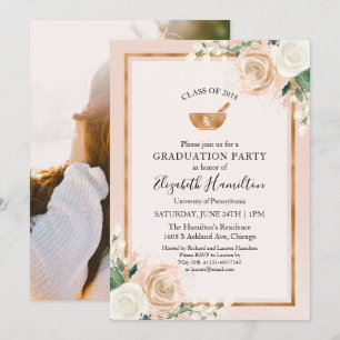 Invitación Foto de graduación de la facultad de farmacia con 