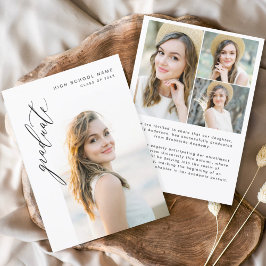 Invitación Foto de Graduación de Posgrado de Guión Moderno