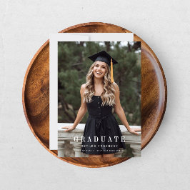 Invitación Foto de Graduación de Secundaria con Letra Moderna