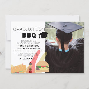 Invitación Foto de graduación en el parque de picnic BBQ