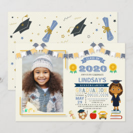 Invitación Foto de graduación escolar infantil