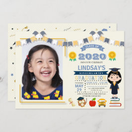 Invitación Foto de graduación escolar infantil