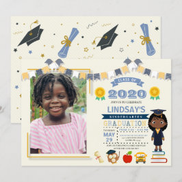 Invitación Foto de graduación escolar infantil