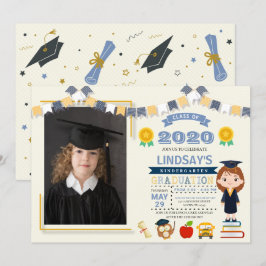 Invitación Foto de graduación escolar infantil