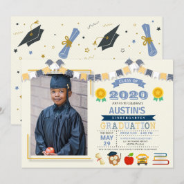 Invitación Foto de graduación escolar infantil