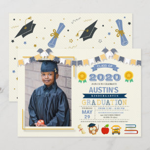 Invitación Foto de graduación escolar infantil