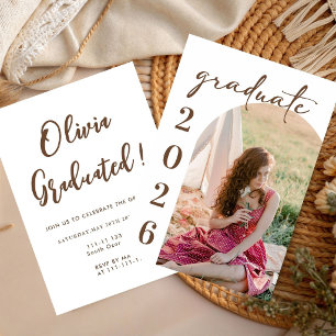 Invitación foto de graduación Fiesta de Graduación Clase 26