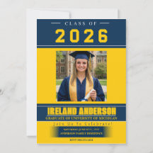 Foto de graduación Maíz y Azul