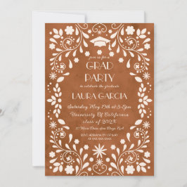 Invitación Foto de graduación mexicana neutral en terracota
