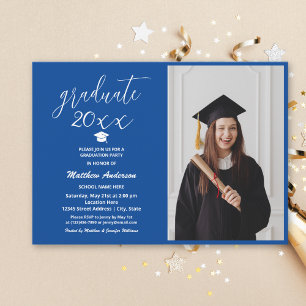 Invitación Foto de graduación minimalista simple Graduado 202