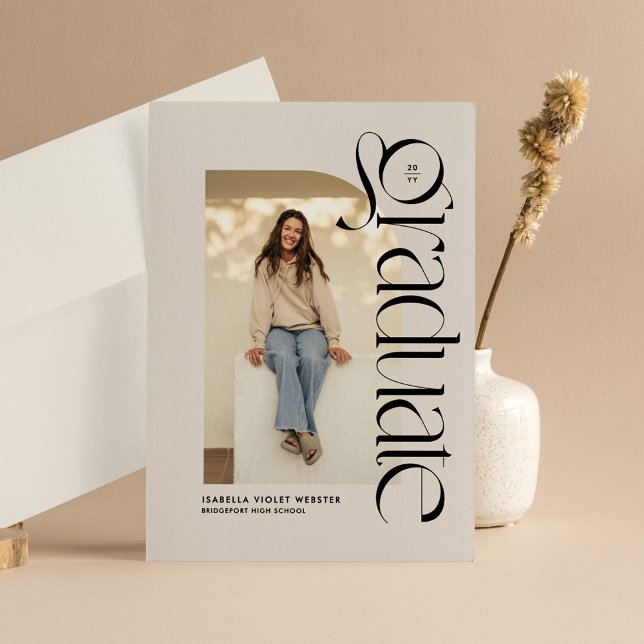 Invitación Foto de graduación moderna graduación (Subido por el creador)