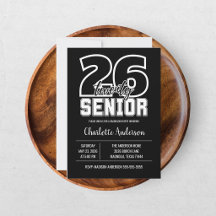 Foto de graduación negra Senior 2026